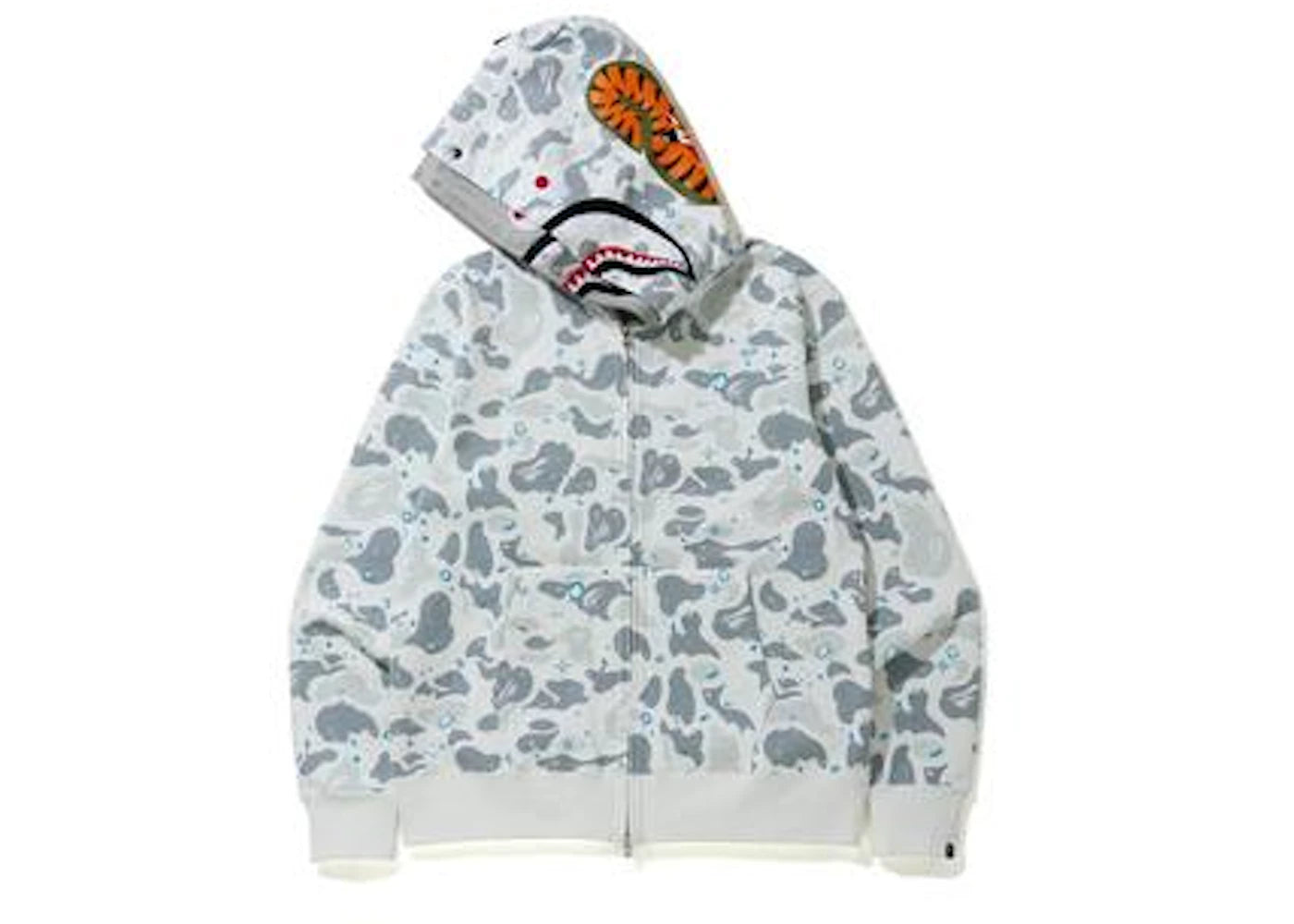 BAPE Space Camo Shark Full Zip Double Hoodie