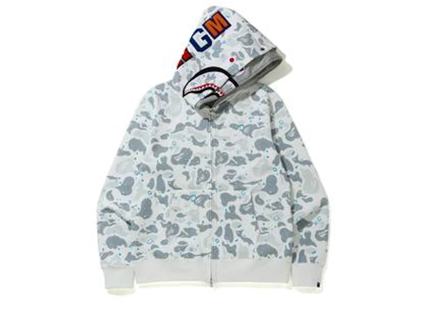 BAPE Space Camo Shark Full Zip Double Hoodie